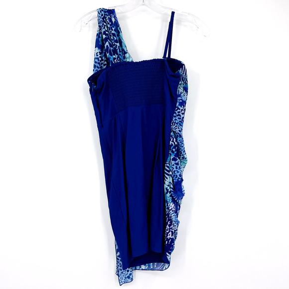 Only Edge Collection Womens M Solo Party Dress Glam Blue - Picture 5 of 9